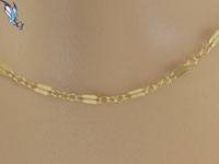 Gold Filled Double Bar Links Necklace