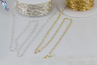 curve bar chain, gold filled, sterling silver, silver chains