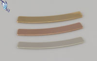 medium slight curve bar, gold filled, rose gold filled, sterling silver, hand stamping, stamping blank