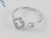 CZ Four Leaf Clover Ring
