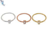 Tiny Trapezoid CZ Ring