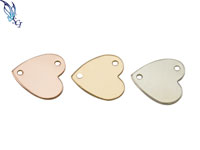 Sideways Heart with 2 Holes Stamping Blank