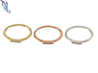 Miniature CZ Bar Stack-able Ring