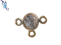 Gold Filled CZ Y Necklace Connector