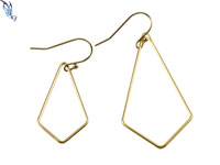 Gold Filled Kite Shape Hoop Earrings