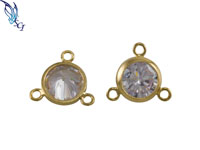 6mm Gold Filled Y Bezel Connector