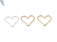 Wire Heart Necklace Connector