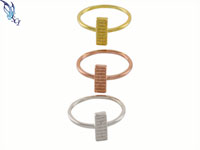 Textured Rectangle Bar Ring