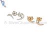 Crescent Moon Stud Earrings