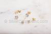14K gold filled CZ stud earring component