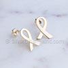 Gold Plated Awareness Ribbon Earrings