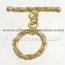 Vermeil Rope Round Toggle
