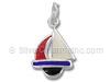 Sterling Silver Enamel Sailboat Charm