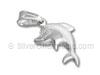 Silver Hollow Puffed Dolphin Charm