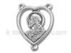 Sterling Silver Rosary Part Christ Charm