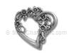 Heart with Vines and Flowers Charm