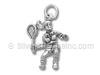 Sterling Silver Female Tennis Player Charm