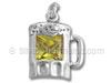 Beer Mug and Stone Charm