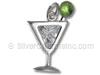 Martini Glass and Stone Charm