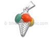 Enamel Ice Cream Cone Charm