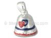 Sterling Silver Enamel Puffed Bell
