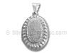 Silver Oval Locket with Designs