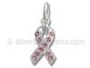Awareness Ribbon with Pink Cz