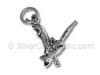 Sterling Silver 3D Bat Charm