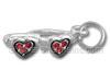 Heart Sunglasses with Red Cubic Zirconia