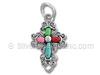 Sterling Silver Cross Charm with Filigree
