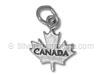 Leaf with Canada Engraved Charm