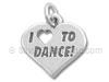 I Love To Dance Heart Charm