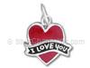 Heart with "I Love You" Enamel Charm
