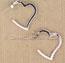 Silver CZ Heart Earrings