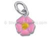 Sterling Silver Pink and Yellow Enamel Flower