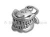 Silver Opening Dentures Charm