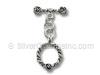 Rope and Rose Silver Toggle