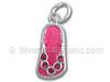 Pink Enamel Sandal with Pink Cz