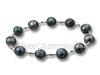 Grey Oval Freshwater Pearl Stretch Bracelet