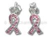 CZ Awareness Ribbon Earrings