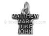 Sterling Silver Matthew, Mark, Luke, John Charm