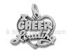 I Love Cheerleading Heart Charm