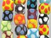 Polka-Dot Cubed Beads