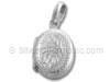 Silver Oval Locket with Designs