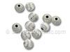 3mm Fluted Silver Beads