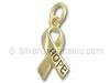 "Hope" Gold Plated Ribbon Awareness Ribbon