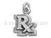 Silver "Rx" Pharmacy Symbol Charm