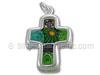 Sterling Silver Cross Italian Murano