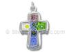 Sterling Silver Murano Glass Cross