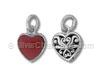 Sterling Silver Stone Heart Charm